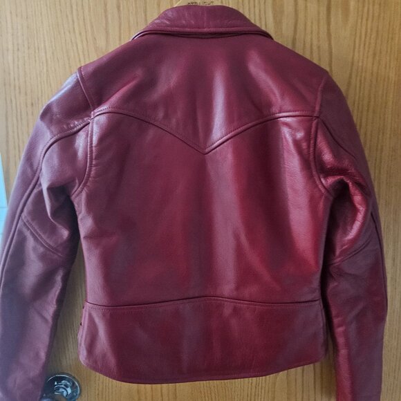 NWT Straight to Hell Defector Leather Jacket in Burgundy - S - Picture 14 of 14